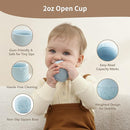 Moonkie Silicone Baby Cup 4 Months+ | Open Training Drinkware for Infants with Confetti Sprinkles | Baby-Led Weaning Essential | 2 oz (Blush, 1 Pack) by TinyTreasures Baby Boutique