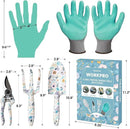 WORKPRO Aluminum Garden Tool Set, 4PCS Heavy Duty Hand Garden Tools with Box Include Trowel, Rake, Pruner, Garden Gloves, Garden Gifts by GreenHaven Gardens