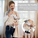 Baby Wrap Ring Sling 7-35 lbs, Baby Sling Carrier for Newborn, Toddler, Infant Holder, Lightweight Baby Carrier Wraps, Cream by TinyTreasures Baby Boutique