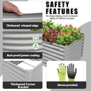 1 Pack 8x3x2FT Galvanized Raised Garden Bed Kit Retangular Metal Ground Planter Box Outdoor Bottomless Planter Raised Beds for Vegetables Flowers Herbs Fruits, Gray by CozyNest Decor