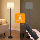 Floor Lamp for Living Room Bedroom,Modern Floor Lamp with Remote, Simple Design with Beige Shade,Foot Pedal Switch,Dimmable Colors Temperature,9W RGB LED Bulb by CozyNest Decor