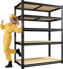 72" H Garage Shelving, 5 Tier Storage Shelves Load 2500 lbs, Adjustable Garage Shelves, Metal Shelving Unit for Warehouse, Basement, Pantry, 40" Wx 16" D x 72" H, Black by GreenHaven Gardens