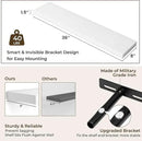 RICHFOCUS 36Inch Floating Shelves for Wall 2 Pack Shelves for Bedroom|Kitchen|Bathroom Wall Mounted Rustic Wood Floating Shelf with Invisible Brackets for Books|Storage|Decor, White by CozyNest Decor