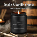 2 Pack Smoke & Vanilla Candle | Candles for Men - Masculine Candle, Soy Candles for Home Scented - Gifts for Men, Home Fragrance Gifts - Each of 7oz by CozyNest Decor