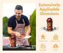 Elcoho Al Pastor Skewer for Grill BBQ Vertical Skewer Pan with Spikes Brush Tongs Screwdriver Al Pastor Rotating Grill Vertical Rotisserie for Turkey Tacos Al Pastor Shawarma Chicken on Smoker Oven by GreenHaven Gardens