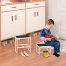 2 Step Stools for Adults Kids, Anti-Slip Sturdy Wooden Foot Stools with 500 Lbs Capacity for High Beds,Closet, Bathroom,Kitchen, Potty Training by TinyTreasures Baby Boutique