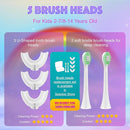 Kids Electric Toothbrush U Shaped Toddler Auto Sonic Toothbrushes with 5 Brush Head, Cartoon Unicorn Ultrasonic 360 Full Mouth Cleaning Automatic Toothbrushes for Children 2-7 Years by TinyTreasures Baby Boutique