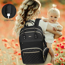 MOMUVO Diaper Backpack for Women Large Capacity with Insulated Pockets Diaper Bags For Baby Girl Boy Waterproof Baby Bags by TinyTreasures Baby Boutique
