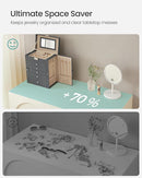 SONGMICS 6 Tier Jewelry Box, Jewelry Storage Organizer with 5 Drawers, Large Storage Capacity, with Mirror, Lockable, Jewelry Case, Gift for Loved Ones, For Watches, Gray UJBC152G01 by TinyTreasures Baby Boutique