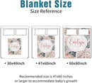 Custom Name Crib Bedding Set - Bohemian Flowers Design, Personalized Baby Nursery Bedding 3-Piece Set– Soft Blanket, Fitted Sheet, Changing Pad Cover – for Newborns Girls Nursery Gifts by TinyTreasures Baby Boutique