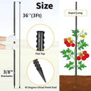 Rebar Stakes 36 inches 16-Pack Concrete Form Stakes Straight 3/8" Diameter Rebar Ground Metal Stakes for Landscaping, Securing Fence, Garden Plants Support, Survey Markers and Securing Trees by CozyNest Decor