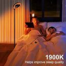 36W Bright LED Floor Lamp for Living Room with Remote, 75.5 Inch Tall Stepless Dimmable Standing Lamp for Office, Torchiere Floor Lamp with 2 Rotatable Lights 1900K-6500K for Bedroom by CozyNest Decor