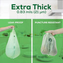 ANECO 4 Gallon Compostable Food Waste Bags with Handles, Extra Thick Compost Bags for Medium Kitchen Garbage/Bathroom Bin, OK Compost HOME & BPI Certified Compostable Bags by GreenHaven Gardens