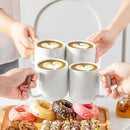 vancasso Porcelain Coffee Mugs Set, 12 oz Ceramic Coffee Cups for Latte Hot Tea Cappuccino Cocoa Milk Cups Set of 6, Dishwasher & Microwave Safe, White by CozyNest Decor