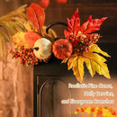 Bdor 2 Pack Fall Lanterns Decor with LED Candle – 16 Inch Harvest Pumpkin Maple Leaf Hanging Lantern for Autumn Thanksgiving Table Centerpiece Indoor Outdoor Decoration, Battery Operated by CozyNest Decor