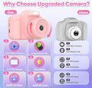 Seckton Upgrade Kids Selfie Camera, Birthday Gifts for 5 6 7 8 9 10 Year Old Girls, HD Digital Cameras for Kids with Flash, 2.4" Portable Camera Toys for 3-12 Year Old Girls-Pink by TinyTreasures Baby Boutique