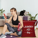 2 Pcs Large Travel Laundry Bags - Waterproof Wet Dry Bags for Gym Clothes, Swimming, Yoga (Wine+Navy) by TinyTreasures Baby Boutique