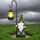 Solar Garden Gnome Decor Outdoor Statue - Gnome With LED Waterproof Sculptures Lights, Cute Gnome Pond/Yard Statues Outside Decoration, Home, Lawn, Patio, Resin Animal Ornament, Women/Gardening Gift by CozyNest Decor