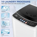 Nictemaw Portable Washing Machine 15.6Lbs Capacity Portable Washer with Drain Pump 2.1Cu.ft Full-Automatic Compact Washer with 10 Programs 8 Water Level for Home, Apartment, RV, Dorms by CozyNest Decor