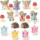 Roowest 16 Pcs Garden Accessories Miniatures Fairies Kit Resin Hedgehogs Cute Tiny Mushroom Miniature Figurines Mini Garden Lawn Yard Micro Landscape Ornaments for Home Decorations Outside by GreenHaven Gardens