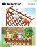 Quictent Raised Garden Bed Wood Planter Box with Lattice Trellis for Vine Climbing Plants Flower Free-Standing, for Patio Garden Indoor Outdoor 29x12x70 in by GreenHaven Gardens