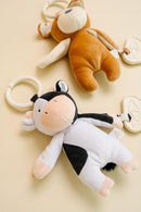 Copper Pearl On-The-Go Plush: Clip On Baby Toys for Travel, Soft Stuffed Bunny Plush with Teether for Sensory Development - Bella Bunny by TinyTreasures Baby Boutique