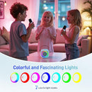 Karaoke Machine, Portable Bluetooth Speaker with 2 Wireless Microphones for Kids, Karaoke Toys Gifts Toys for Girls Boys Family Home Party (Blue) by TinyTreasures Baby Boutique