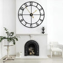 LEIKE 40 Inch Extra Large Wall Clock, Decorative Oversized Arabic Numerals Battery Operated Black Metal Wall Clocks for Living Room,Kitchen,Office, Farmhouse,Entrance Decor by CozyNest Decor