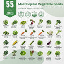 55 Vegetable Seeds Variety Pack - 35,600+ Non-GMO Heirloom Seeds for Planting Vegetables and Fruits in Individual Seed Packets, Home Garden Seeds for Hydroponic, Indoor and Outdoors Gardening by GreenHaven Gardens
