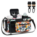 TOPDesign Universal Baby Stroller Organizer, Stroller Caddy with Heightened Insulated Cup Holders & Non-Slip Secure Hooks Accessories, Fits Most Strollers, Machine Washable (Zoo) by TinyTreasures Baby Boutique