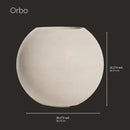 Orbo Large Planter – Fiberglass Indoor/Outdoor and Weather-Resistant Globe Planter (Sand Stone, 35.4" D x 31.3" H) by GreenHaven Gardens