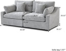 JACH Cloud Sectional Couches for Living Room, Modern Convertible Modular Couch, Love Seat Sofas, Sofa Covers Removable, Comfy Sectional Couch for Living Room, Apartment (Light Grey) by CozyNest Decor
