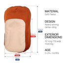 Baby Lounger - Snuggle Cozy Me Infant Lounger for Newborns | Flannel Cover, Breathable Soft, Portable Awake-Time Pad, Essential Baby Gift - Orange by TinyTreasures Baby Boutique
