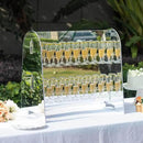 Tableclothsfactory Silver Mirror Finish 2-Tier Wine Glass Stemware Rack, 18 Champagne Flute Holder Foam Board Stand - 25" by CozyNest Decor