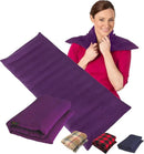 SunnyBay Extra Large Microwave Heating Pad, Microwavable Heavy Weighted Full Body Moist Cold Pack and Washable Fleece Cover, 10x24 Inches, FSA HSA Eligible, 2.8 lbs, Made in USA, Purple by CozyNest Decor