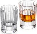 KAMMAK Crystal Whiskey Glasses Set of 2, Handcrafted 3.38oz Liquor Glasses, Luxury Old Fashioned Glasses Stemless, Hand Blown Scotch Cup for Women, Men Barware Gift for Cocktail, Bourbon by CozyNest Decor