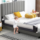 HONEY JOY Bed Rail for Toddlers, Extra Long, Foldable Portable Swing Down Safety Bed Guard Rail, Toddler Bed Rails for Crib, King Queen Full Twin Size Bed Mattress (Gray, 2 Pack, 71 Inch) by TinyTreasures Baby Boutique