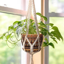G EPGardening Ceramic Pot for Plants 5.5 Inch - Ceramic Plant Pot with Drainage Hole and Saucer, Boho Round Planter for Indoor Outdoor Plants, Plant Lover Gifts, Office Garden House Decor, Brown by GreenHaven Gardens