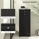 HOMCOM Laundry Hamper with Removable Basket, Tilt Out Hamper with Drawer and Beadboard Door, Bathroom Storage Cabinet, Black by CozyNest Decor