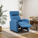 BestMassage | Recliner Chair | No Massage Function | Textile Blue | with Lumbar Support, Adjustable Push Back, Wide Armrests, Footrest & Padded Seat | Easy Assembly | for Living Room, Home Theatre by CozyNest Decor