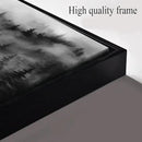Foggy Forest Wall Art for Living Room Black and White Pictures for Wall Home Office Wall Decor with Black Frame 29 x 58 Inch by CozyNest Decor