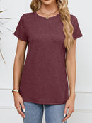 Soft Short Sleeve Shirts for Women, Crew Neck T Shirts for Women Loose Fitting Lightweight Top Basic Tee Shirt by TinyTreasures Baby Boutique