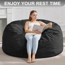 Hobestluk 5FT Bean Bag Chair Giant Bean Bag Chairs for Adults Large Bean Chairs with Removable Cover, Beanbag Chair with Filler, Adult Bean Bag Chairs for Living Room, Bedroom by CozyNest Decor