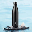 Insulated Water Bottles,25 oz Double Wall Stainless Steel Vacumm Metal Flask for Sports Travel,Midnight Black by CozyNest Decor