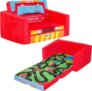 MallBest Kids Sofas Children's Sofa Bed Baby's Upholstered Couch Sleepover Chair Flipout Open Recliner(Red/Fire Truck) by TinyTreasures Baby Boutique