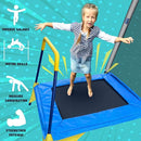 440lbs Kids Swing Set, 3-in-1 Outdoor Playground with Platform Swing, Belt Seat & 4ft Trampoline, Heavy Duty A-Frame Metal Stand & Safety Stakes, Backyard Playset for Toddlers 3-8 Years Old by TinyTreasures Baby Boutique