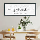 SRSZHIYUE The Best Memories Are Made Gathered Around The Table Sign Wall Decor Art 40"×15" for Kitchen Dining Room Large Wood Framed Wall Hanging (Black) by CozyNest Decor
