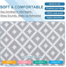 OUTCREATOR® Washable Bed Pads 34" x 76" (Pack of 2), Incontinence Mattress Protector, Anti-Slip Waterproof Underpads for Adults Kids Elderly Pets, Absorbency & Reusable Bedwetting Pads (Gray Geometry) by TinyTreasures Baby Boutique