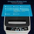 Giantex Full Automatic Washing Machine, 2 in 1 Portable Laundry Washer 1.5Cu.Ft 11lbs Capacity Washer and Spinner Combo 8 Programs 10 Water Levels Energy Saving Top Load Washer for Apartment Dorm by CozyNest Decor