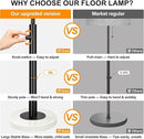 Nintiue Dimmable Floor Lamp for Living Room, 11W LED Bulb Included, Modern Standing Lamp with Marble Base, Tall Pole Light with White Linen Shade for Bedroom Reading Office Corner Nursery-Black by CozyNest Decor